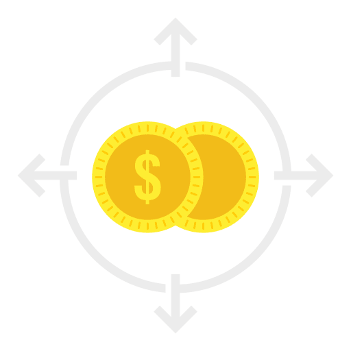 Transfer dollar arrow arrows icon