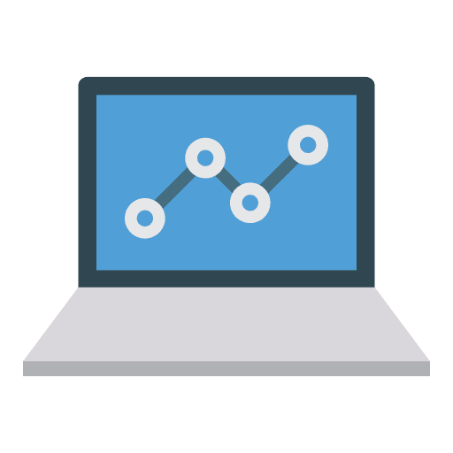 Analytic ui statistics laptop icon