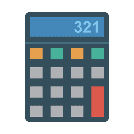 Calculator finances buttons calculate icon