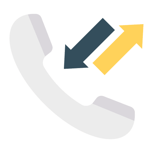 Call exchange phone receiver feedback icon
