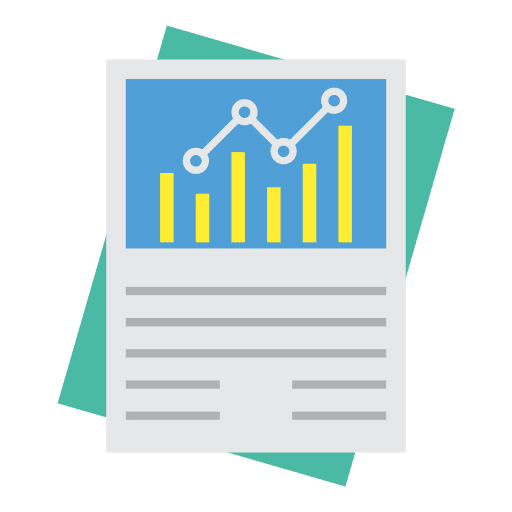 Analytics graphs statistics analysis icon