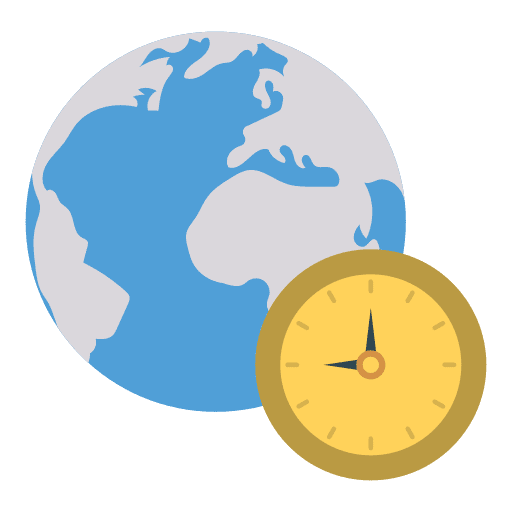 Deadline time and date earth time icon