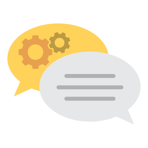 Discussion business and finance group business icon