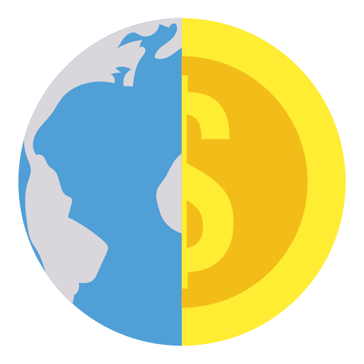 Dollar money investment world icon