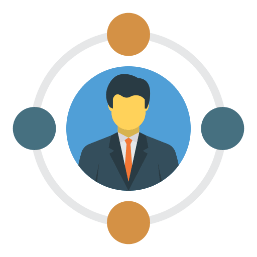 Employee network leader networking icon