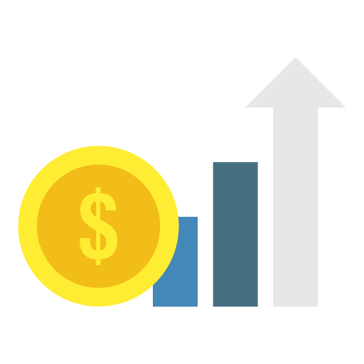 Growth comparative business growth icon