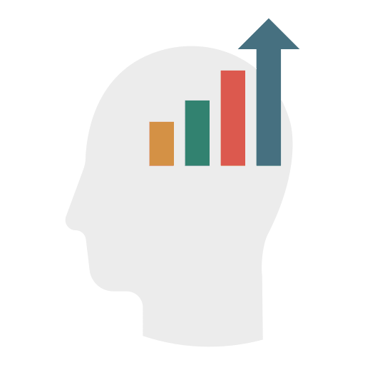 Growth user business charts icon