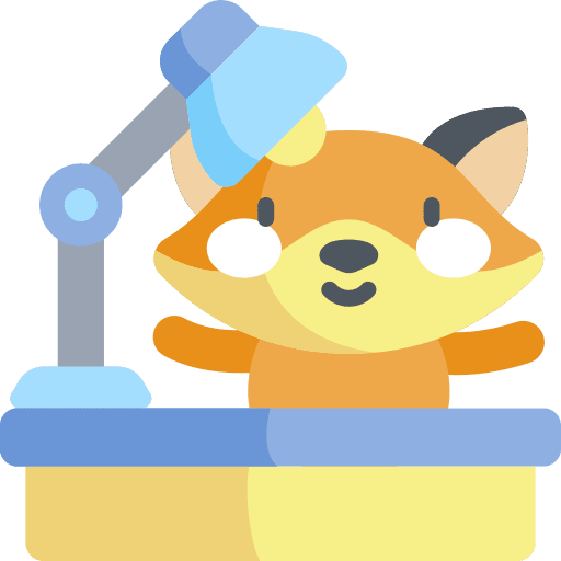 Desk art and design electronics fox icon