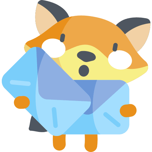 Email fox letter art and design icon