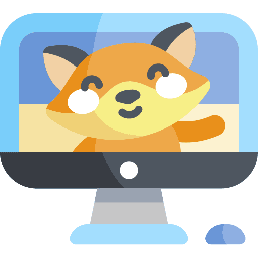Monitor computer fox art and design icon