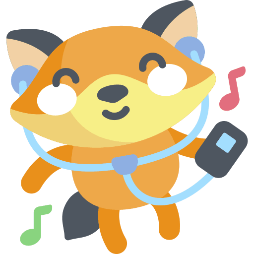Music fox earphones music and multimedia icon