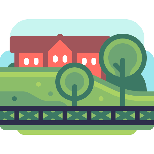 Ranch scenery landscape ranch icon