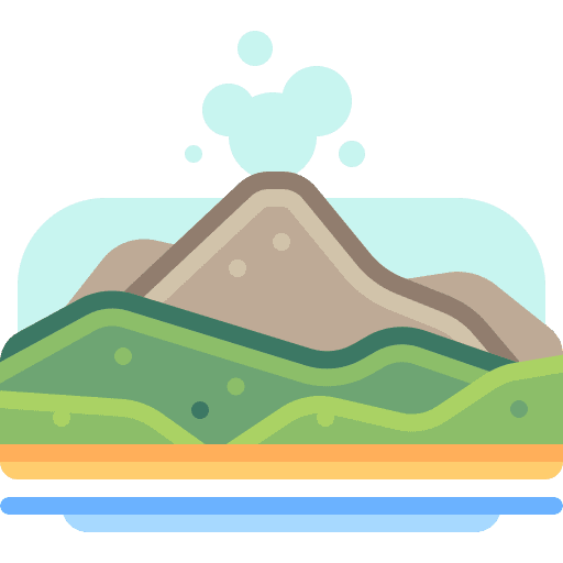 Volcano outdoors landscape nature icon