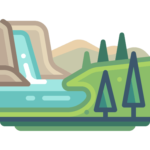 Waterfall scenery outdoors nature icon