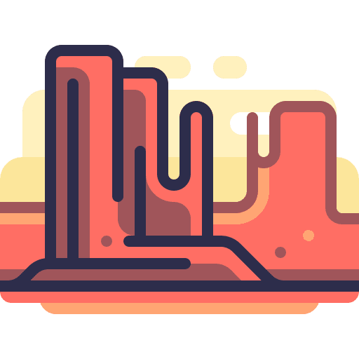 Canyon nature drought rocks icon