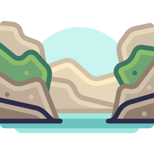 Coast nature landscape scenery icon