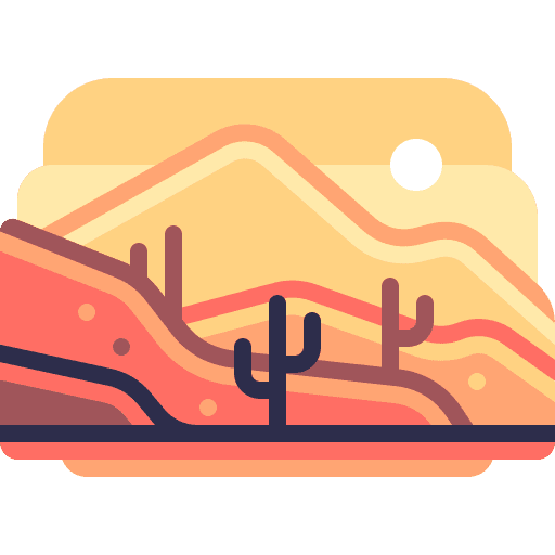 Desert outdoors nature landscape icon