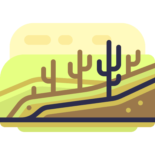 Desert sun landscape desert icon