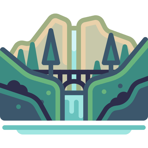 Waterfall landscape outdoors waterfall icon