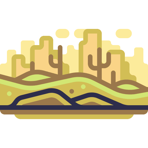 Desert desert scenery cactus icon