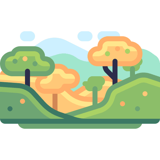 Forest scenery landscape nature icon