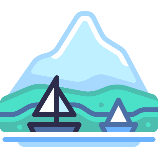 Lake sailboats outdoors scenery icon
