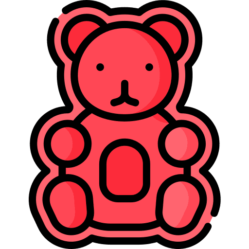 Gummy bear food sugar candy icon