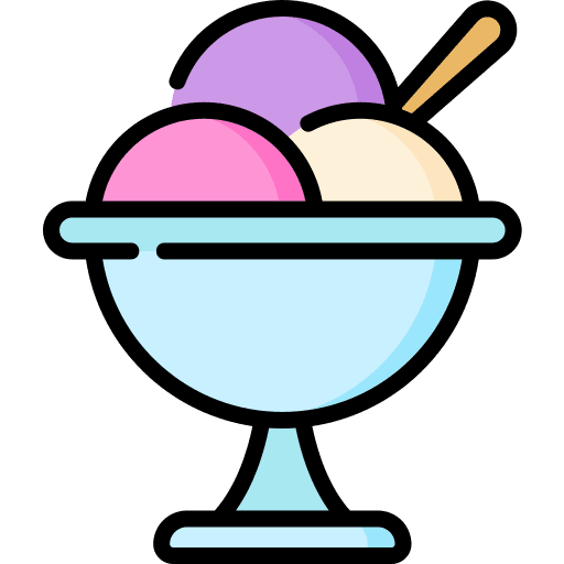 Ice cream glass balls dessert icon