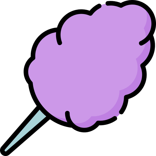 Cotton candy food sweet sugar icon