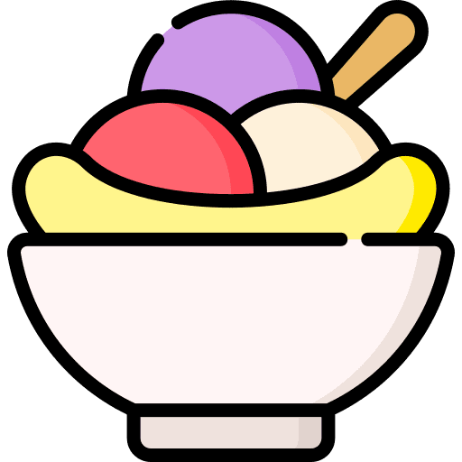 Ice cream dessert sweet food and restaurant icon
