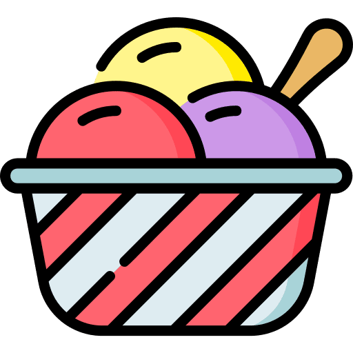 Ice cream sweet food dessert icon