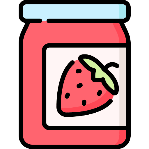 Jam breakfast strawberry conserve icon