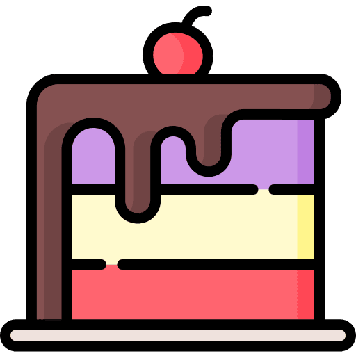 Rainbow bakery cake birthday and party icon