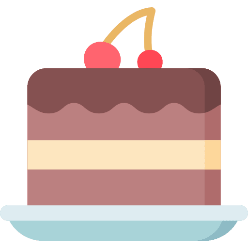 Chocolate cake cake bakery cherry icon