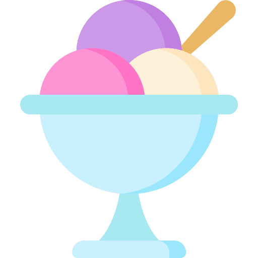 Ice cream dessert food food and restaurant icon