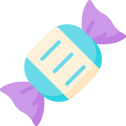 Candy food and restaurant dessert lollies icon