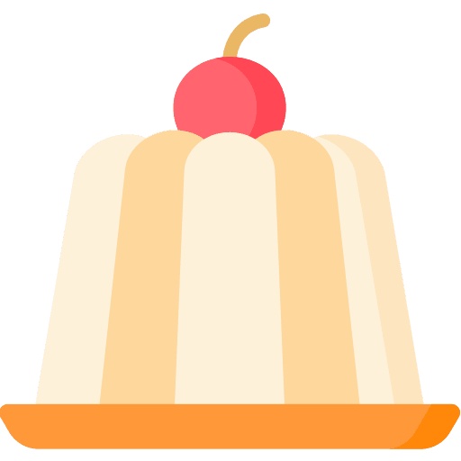 Pudding sweet molded sweets icon