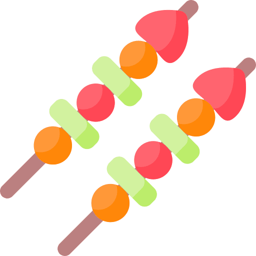 Skewer food and restaurant skewer sugar icon
