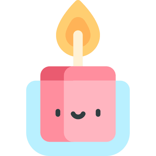 Candle light burning relax icon