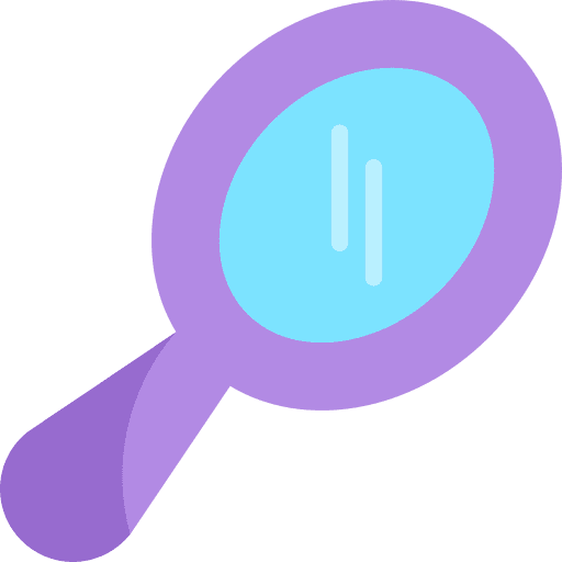 Hand mirror hand mirror grooming mirror icon