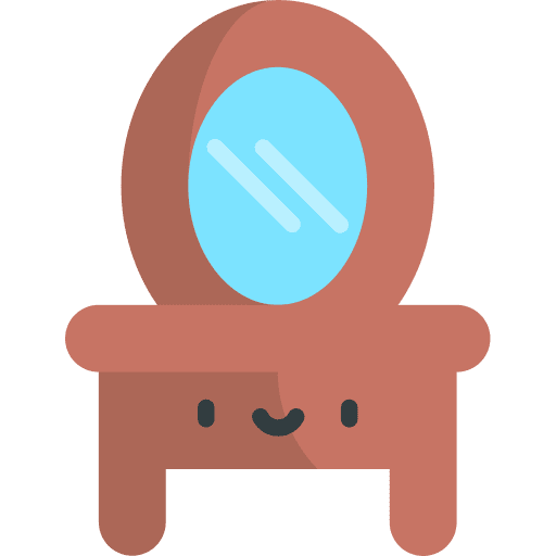 Dressing table grooming makeup fashion icon