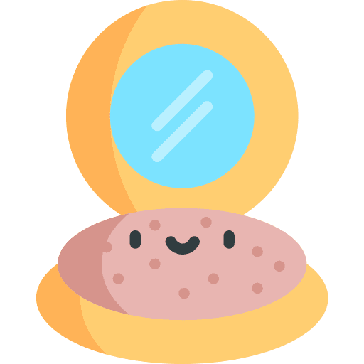 Powder facial foundation make up icon