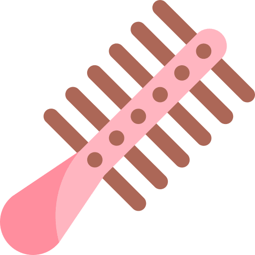 Brush hair style grooming brushes icon