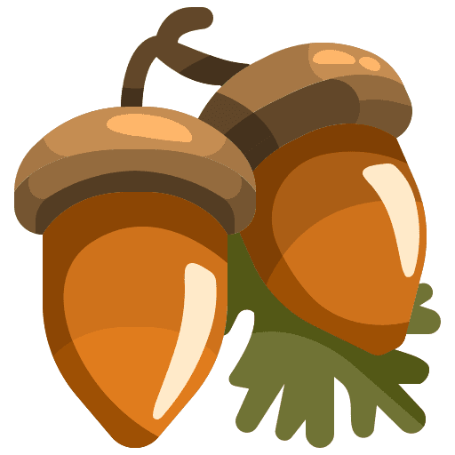 Oak healthy food squirrel autumn icon