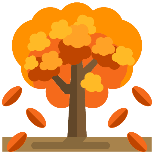 Tree season autumn garden icon