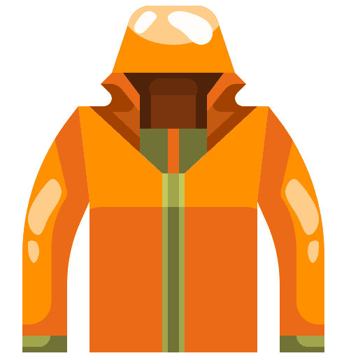 Raincoat overcoat protection rain icon