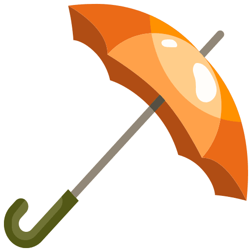 Umbrella weather security protection icon