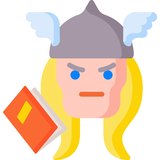 Comic book cultures god nordic icon