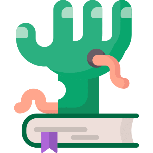 Horror reading horror library icon