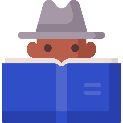 Mystery copy education book icon